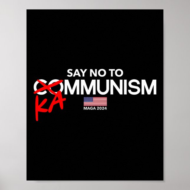 Affiche Dites non aux élections de 2024 au Kammunism Prési (Devant)