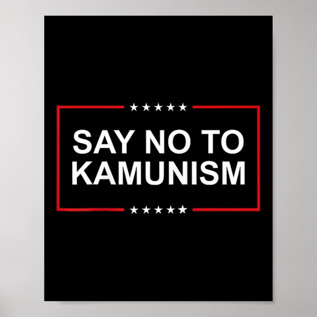 Affiche Dites non aux élections de 2024 au Kamunisme Prési (Devant)