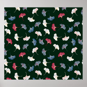 Affiche Ditsy Ginkgo : L'Automne Sombre Et Sans Apparence.