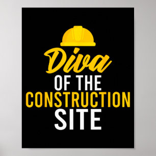 Affiche Diva du chantier de construction ouvrier de constr