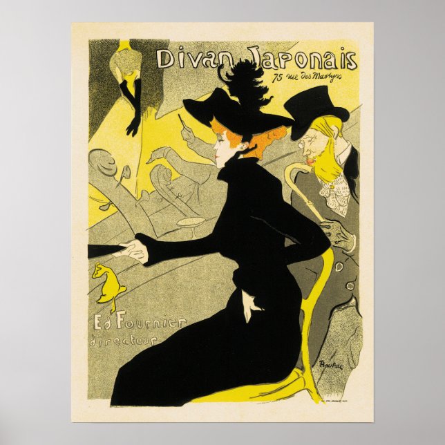 Affiche DIVAN JAPONAIS 1894 Henri Toulouse Lautrec Françai (Devant)