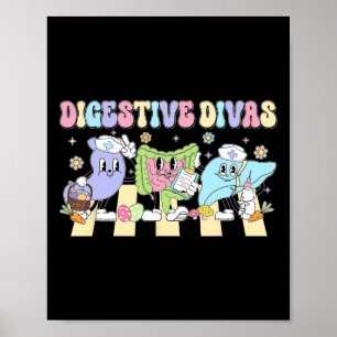 Affiche Divas Digestifs Drôles Infirmière de Gastro-entéro