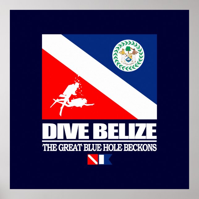 Affiche Dive Belize (Devant)