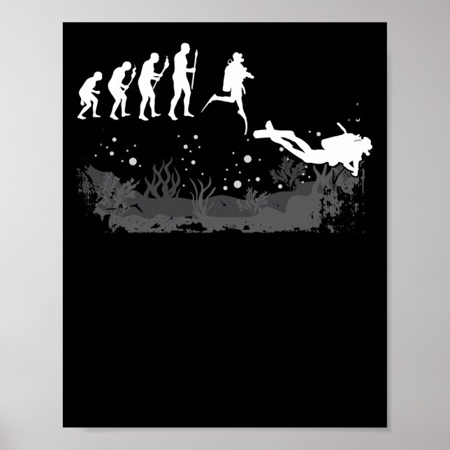 Affiche Diver Evolution Plongée Plongée Plongée Plongée (Devant)