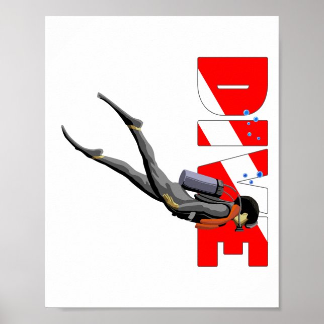 Affiche Diver SCUBA (Devant)