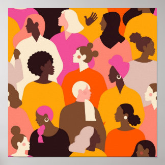 Affiche Divers visages féminins