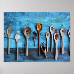 Affiche diverses épices