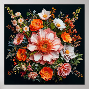 Affiche Diverses fleurs