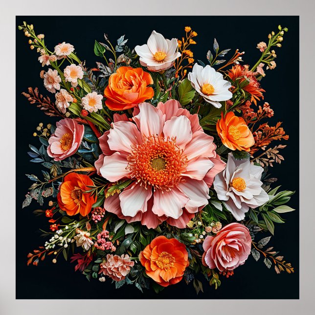 Affiche Diverses fleurs (Devant)