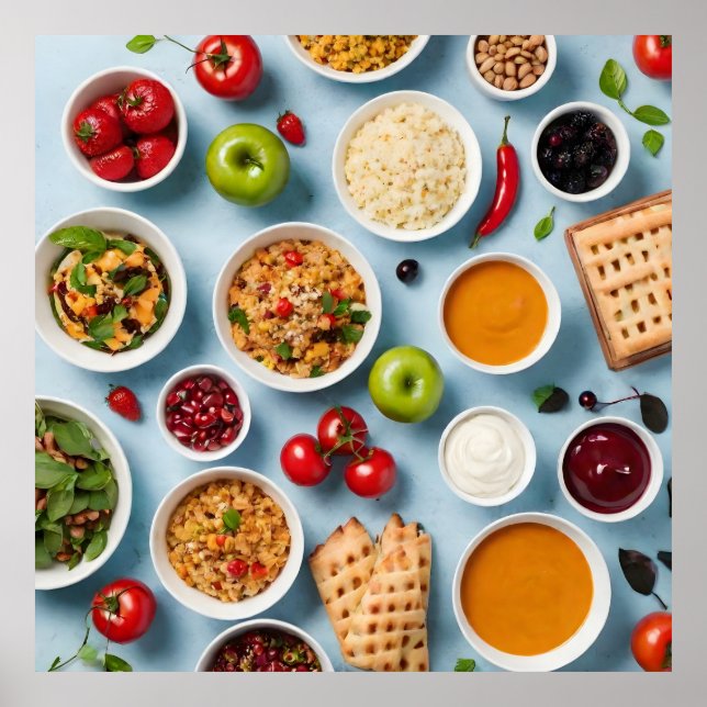 Affiche Diversité de la nourriture (Devant)