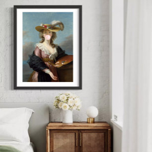 Affiche Divina de Bubble Gum avec un chapeau de paille
