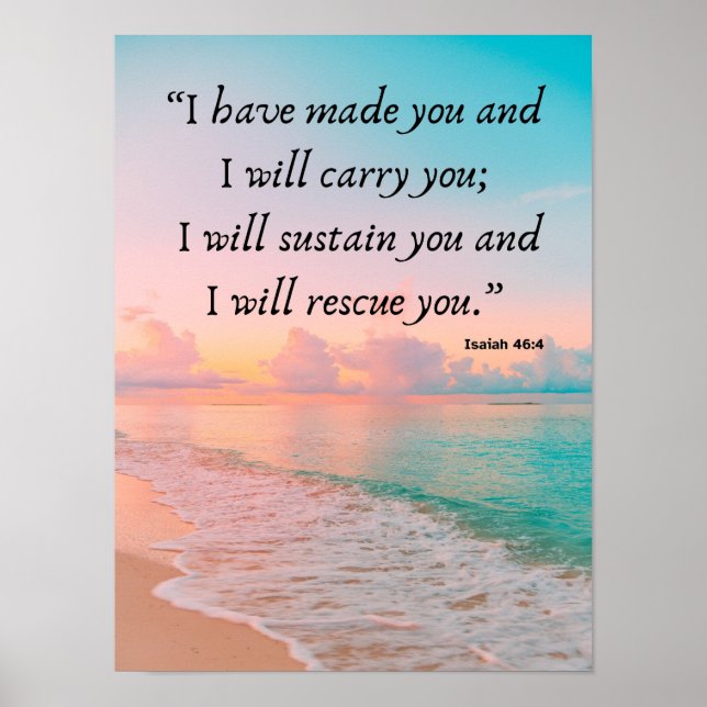 Affiche Divine Strength in Every Season – Isaiah 46:4  (Devant)