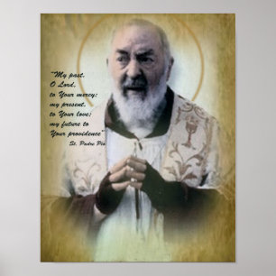 Affiche Divine Trust, Padre Pio