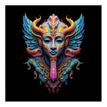 Divinité ailée mystique
