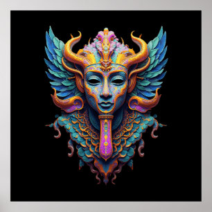 Affiche Divinité ailée mystique
