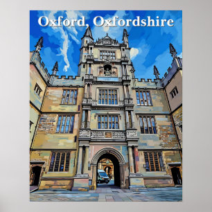 Affiche Divinité en Pierre - Bibliothèque Bodleian, Oxford