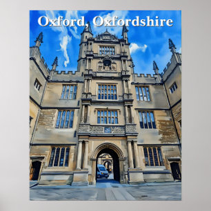Affiche Divinité en Pierre - Bibliothèque Bodleian, Oxford