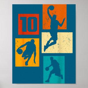 Affiche Dix ans de basket-ball idiot 10e années de basket-