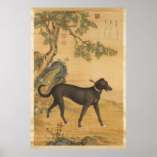 Affiche Dix chiens précieux - Xuezhualu (lévrier chinois)