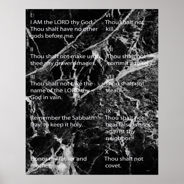 Affiche Dix commandements (Devant)