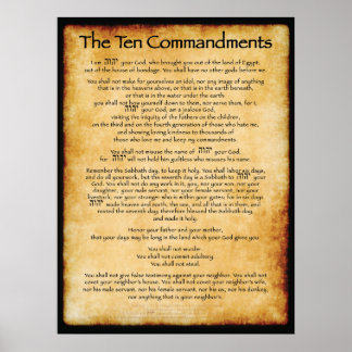 Affiche Dix commandements - Brown