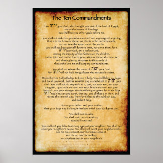 Affiche Dix commandements XL Brown