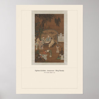 Affiche Dix-huit Sages - Anonyme, Dynastie Ming