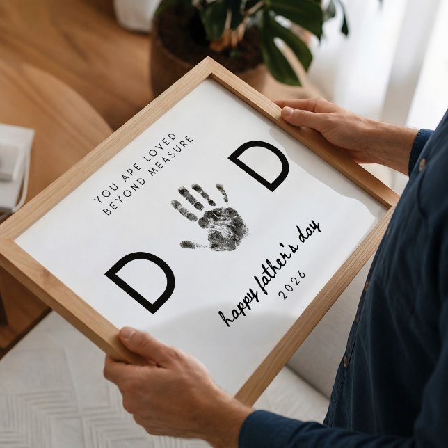 Affiche DIY Empreinte Manuelle Papa Fête des Pères (Créateur téléchargé)