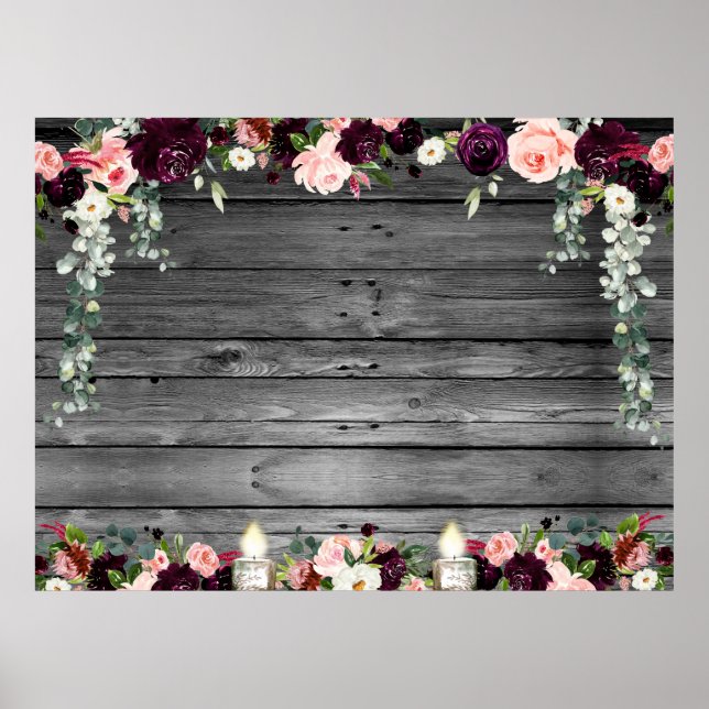 Affiche DIY XL vierge Floral Planche de Grange Rus (Devant)