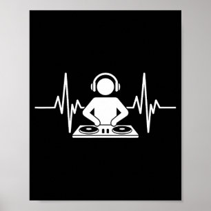 Affiche Dj Art Drôle Hommes Femmes Producteur De Musique D