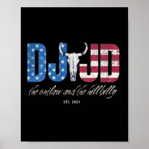 Affiche Dj Jd roulant avec l'Outlaw et Hillbilly Trump 20
