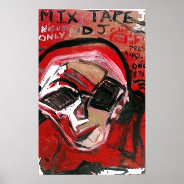AFFICHE DJ MIX TAPE RED (Devant)