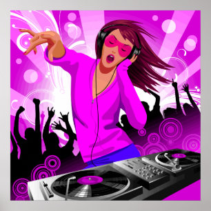 Affiche DJ Raver Chick