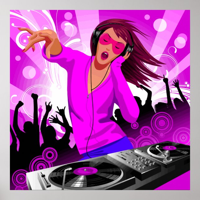 Affiche DJ Raver Chick (Devant)