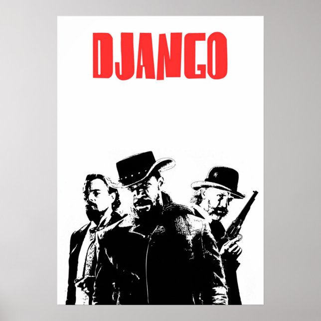 Affiche Django Illustration non chaînée (Devant)