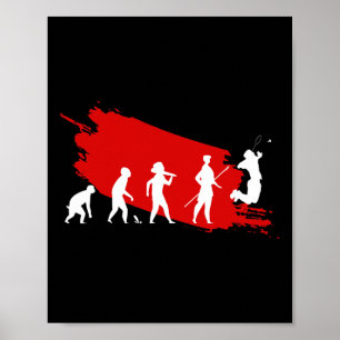 Affiche Dminton Player Evolution Funny Sports Entraîneur G