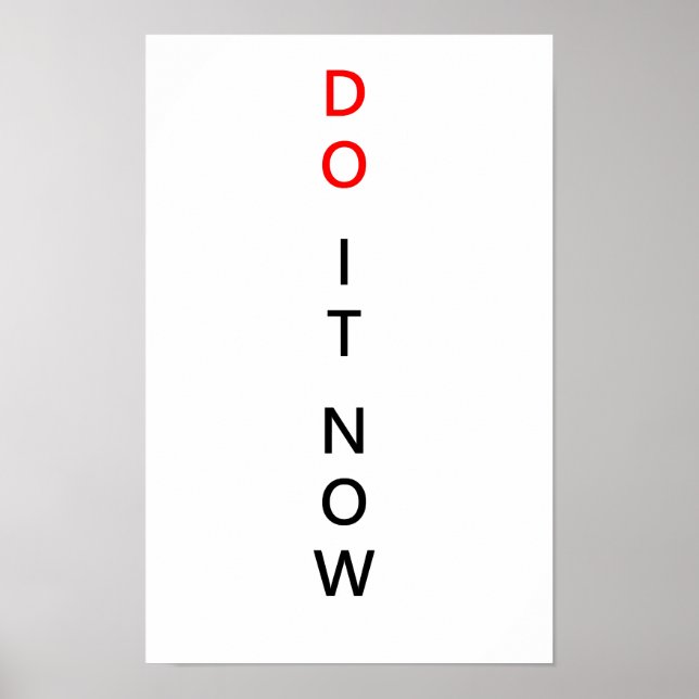 Affiche Do it now (Devant)