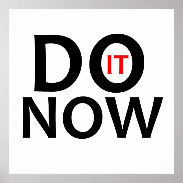 Affiche Do it now (Devant)