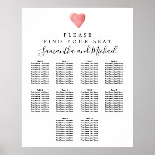 Affiche do-it-yourself Carnet de sièges Mariage de 10 tabl