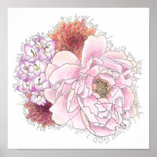 Affiche Do not fear inspirational quote bible Isaiah 41 10