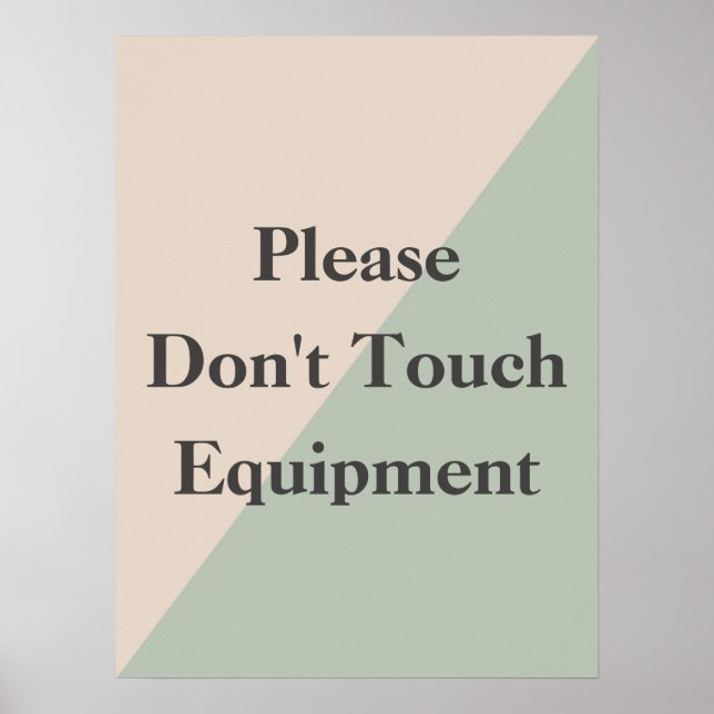 Affiche Do Not Touch Equipment Professional Boundary (Devant)