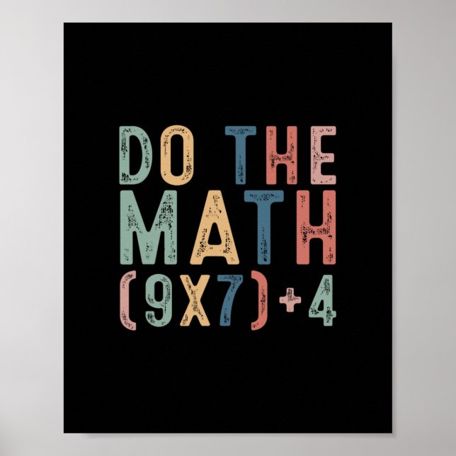 Affiche Do The Math 67 Meme Funny Six Seven Men Women Teac (Devant)