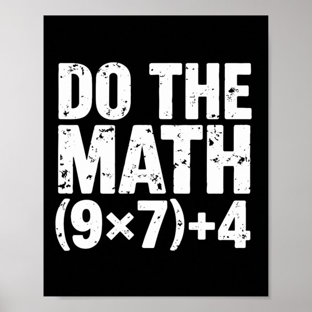 Affiche Do The Math 67 Meme Funny Six Seven Teacher  (Devant)