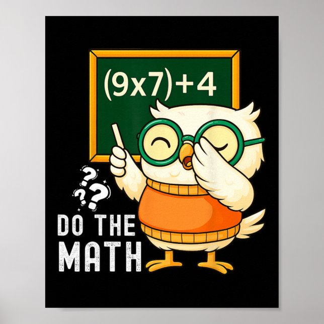 Affiche Do The Math 67 Meme Funny Six Seven Teacher Studen (Devant)