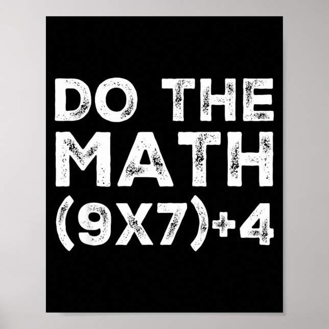 Affiche Do The Math 67 Meme Funny Six Seven Teacher Studen (Devant)