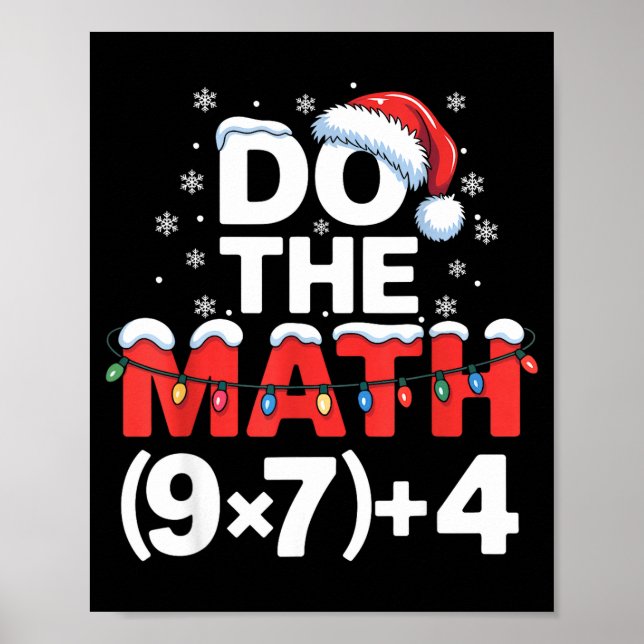 Affiche Do The Math Meme 6 7 Funny Christmas Holiday Humor (Devant)