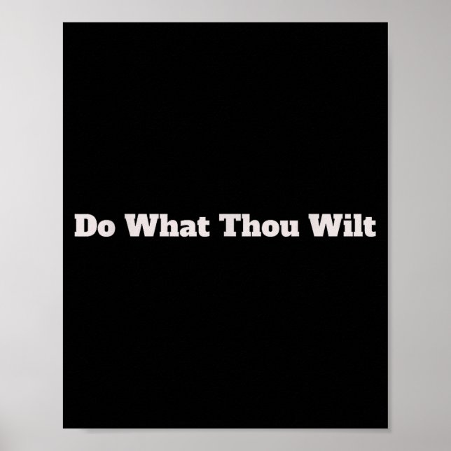Affiche Do What Thou Wilt Funny  (Devant)