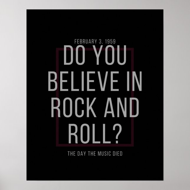 Affiche Do You Believe In Rock And Roll? (Devant)