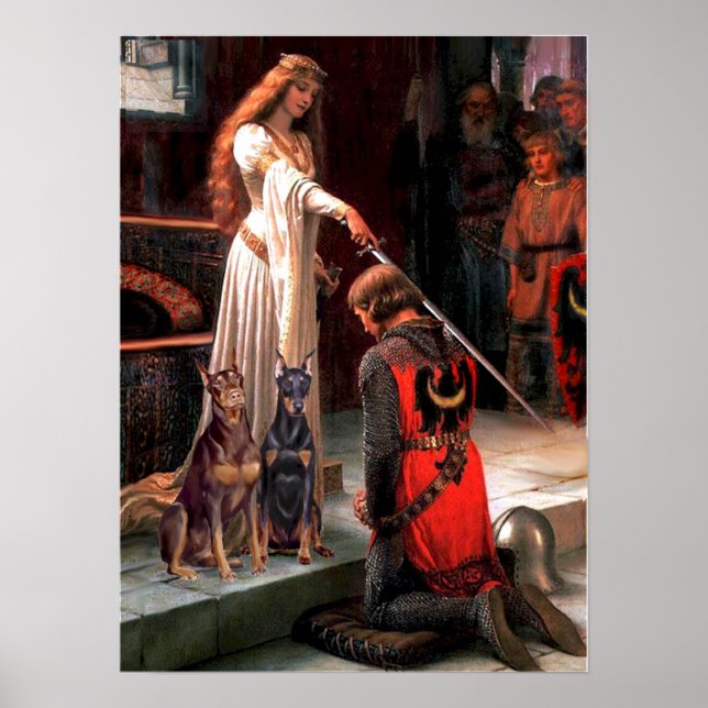 Affiche Doberman Pair - L'Accolade (Devant)