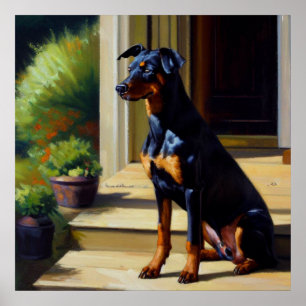 Affiche Doberman Pinscher Chien